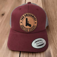Thumbnail for 2nd Amendment: America's Original Homeland Security Leather Patch Trucker Hat - Trucker Hat - Charm and Char