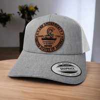 Thumbnail for 2nd Amendment - Don't Tread on Me Leather Patch Trucker Hat - Trucker Hat - Charm and Char