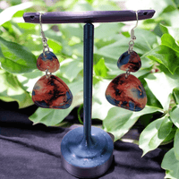 Thumbnail for Alcohol Ink Acrylic Dangle Earrings - Hand Designed Artistry - Dangle Earring - Charm and Char