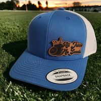 Thumbnail for All Juice No Seeds Leather Patch Trucker Hat Vasectomy Joke - Trucker Hat - Charm and Char