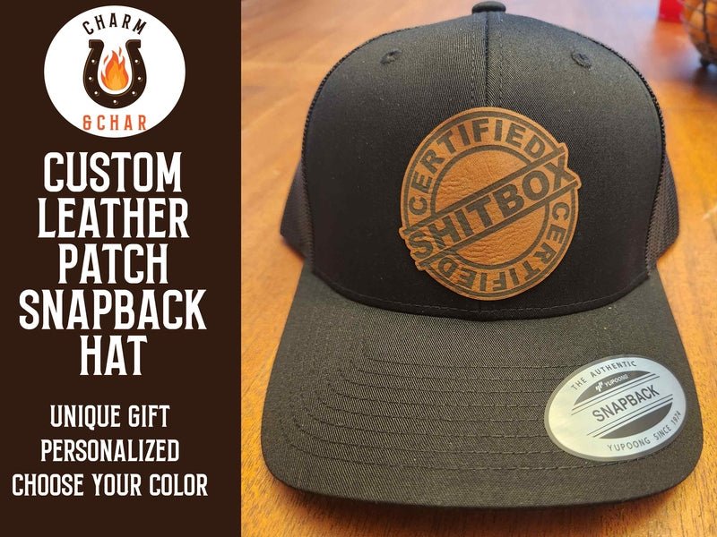 Certified Shitbox Leather Patch Trucker Hats - Classic Colors - Trucker Hat - Charm and Char
