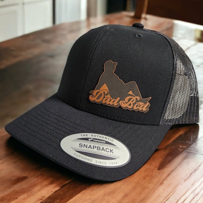 Dad Bod Leather Patch Trucker Hat for Father's Day - Trucker Hat - Charm and Char