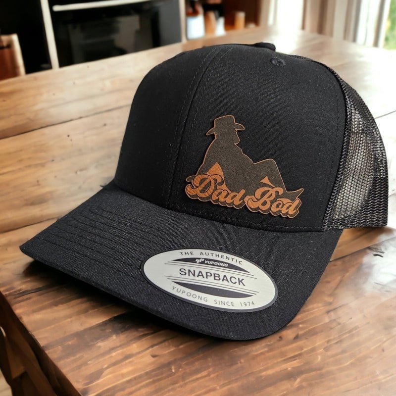 Dad Bod Leather Patch Trucker Hat for Father's Day - Trucker Hat - Charm and Char