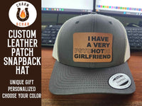 Thumbnail for I have a hot (psychotic) Girlfriend Leather Patch Trucker Hats - Classic Colors - Trucker Hat - Charm and Char