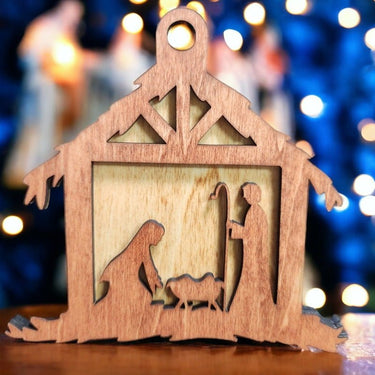 Nativity Scene Laser Engraved Christmas Ornament - Ornament - Charm and Char