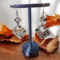 Thumbnail for Pink Halloween Acrylic Dangle Earrings - Unique Hand Designed Jewelry - Dangle Earring - Charm and Char
