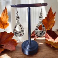 Thumbnail for Pink Halloween Acrylic Dangle Earrings - Unique Hand Designed Jewelry - Dangle Earring - Charm and Char