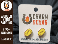 Thumbnail for Popsicle Wood Stud Earrings - Dessert Fashion Earring - Stud Earring - Charm and Char