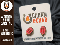 Thumbnail for Popsicle Wood Stud Earrings - Dessert Fashion Earring - Stud Earring - Charm and Char