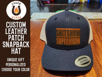 Thumbnail for Shitshow Supervisor Leather Patch Trucker Hats - Classic Colors - Trucker Hat - Charm and Char
