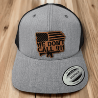 Thumbnail for We Don't Call 911 AR & American Flag Leather Patch Trucker Hat - Trucker Hat - Charm and Char