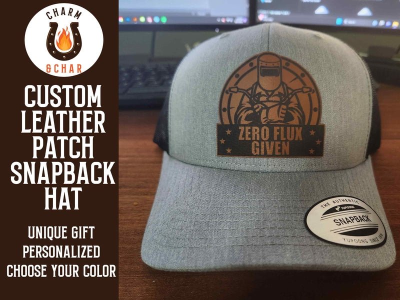 Zero Flux Given Leather Patch Trucker Hat for Welders - Trucker Hat - Charm and Char
