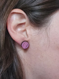 Thumbnail for Yarn Ball Wood Stud Earrings - Lifestyle Fashion Earring