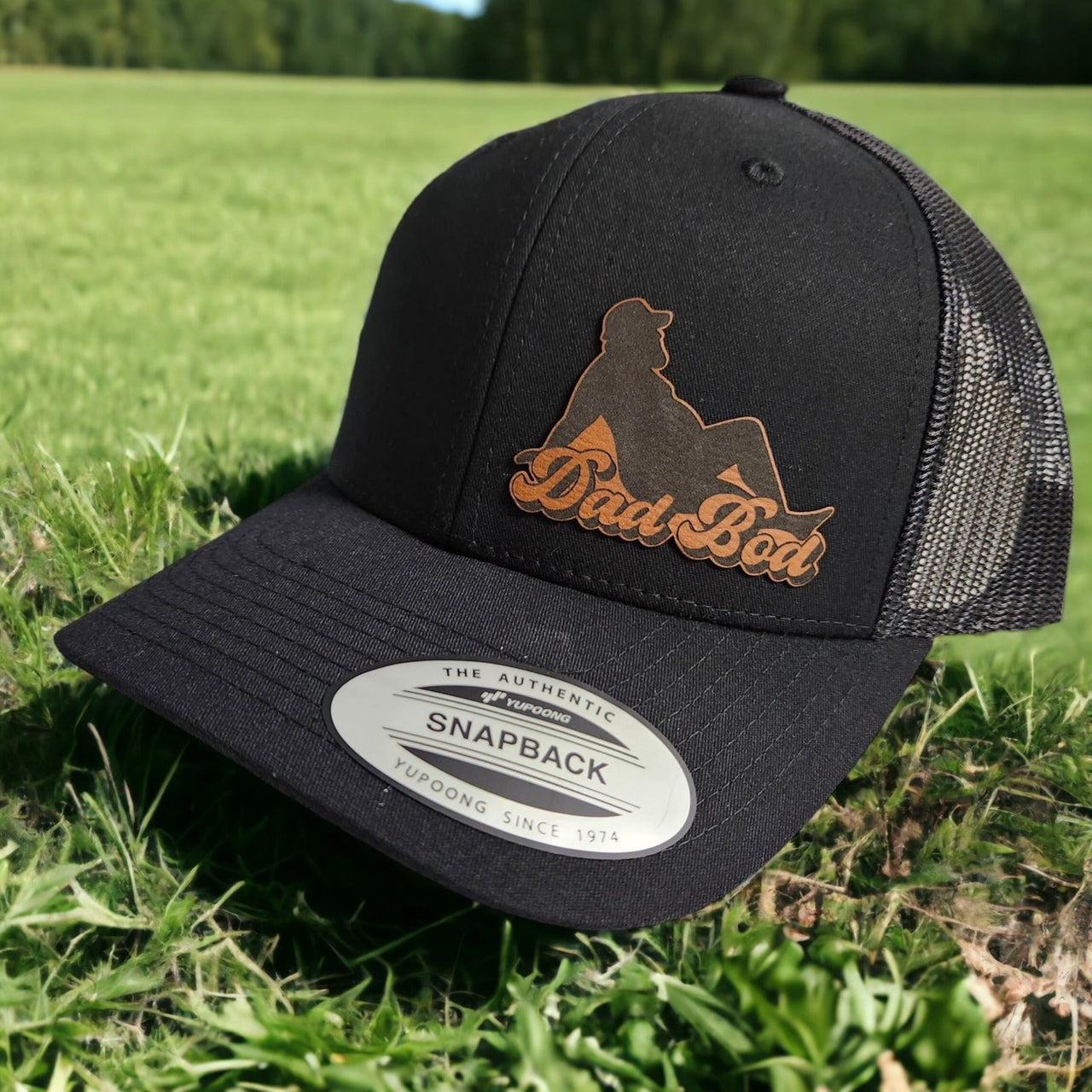Dad Bod Leather Patch Trucker Hat for Father's Day