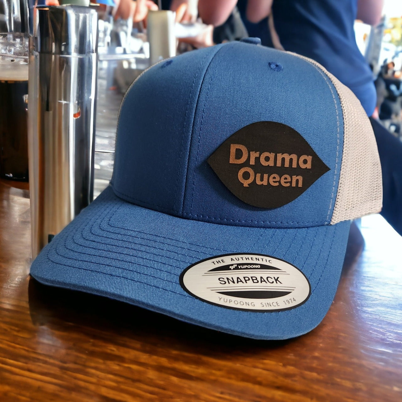Drama Queen Leather Patch Trucker Hat