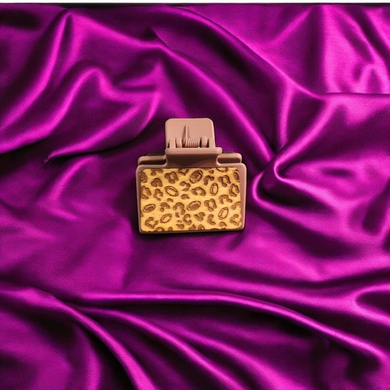 Small Cheetah Print Hair Claw Clip