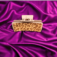 Thumbnail for Large Football Cheetah Print Claw Clip