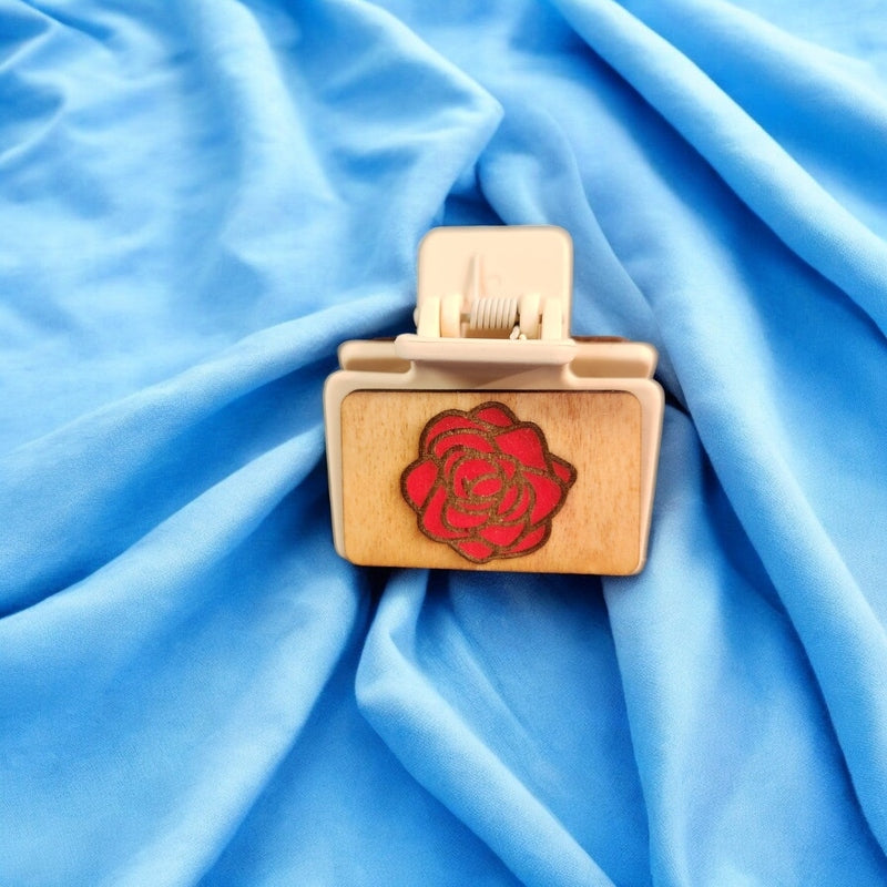 Small Rose Hair Claw Clip