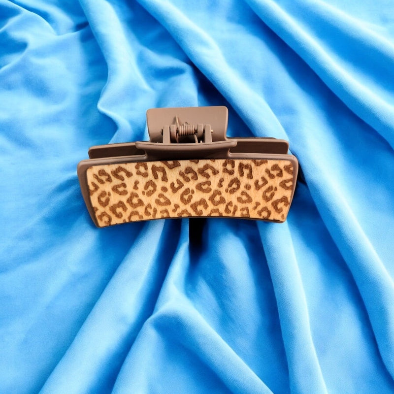 Large Cheetah Print Hair Claw Clip