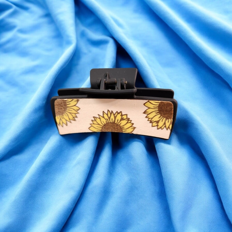 Large Sunflower Hair Claw Clip