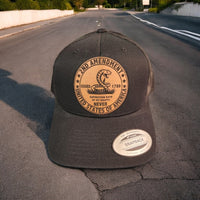 Thumbnail for 2nd Amendment - Don't Tread on Me Leather Patch Trucker Hat Black