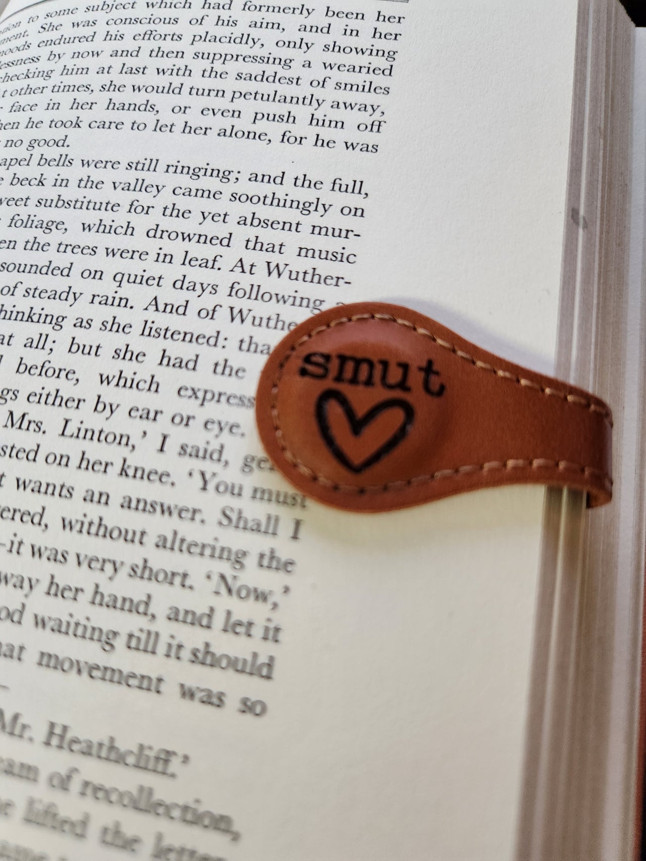 Smut ❤️ Magnetic Leather Bookmark