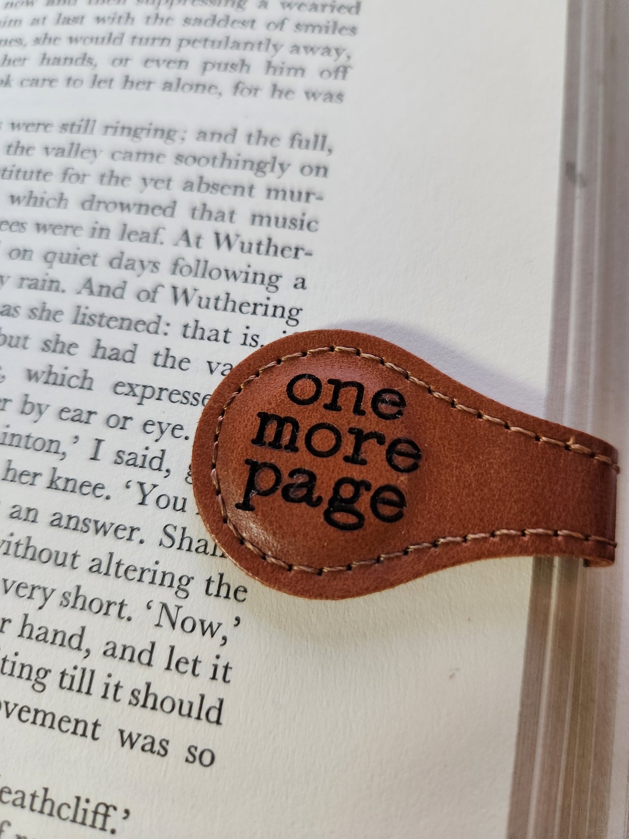 One More Page Magnetic Leather Bookmark