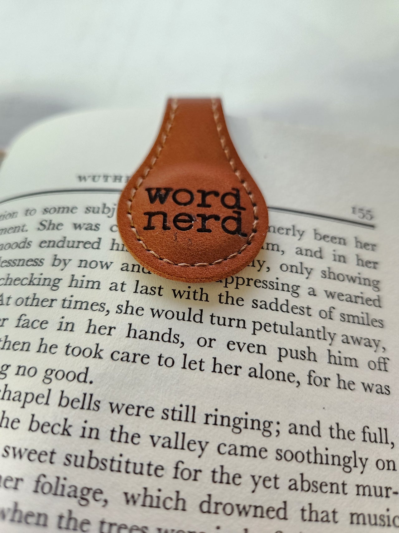 Custom Engraved Leatherette Magnetic Bookmark