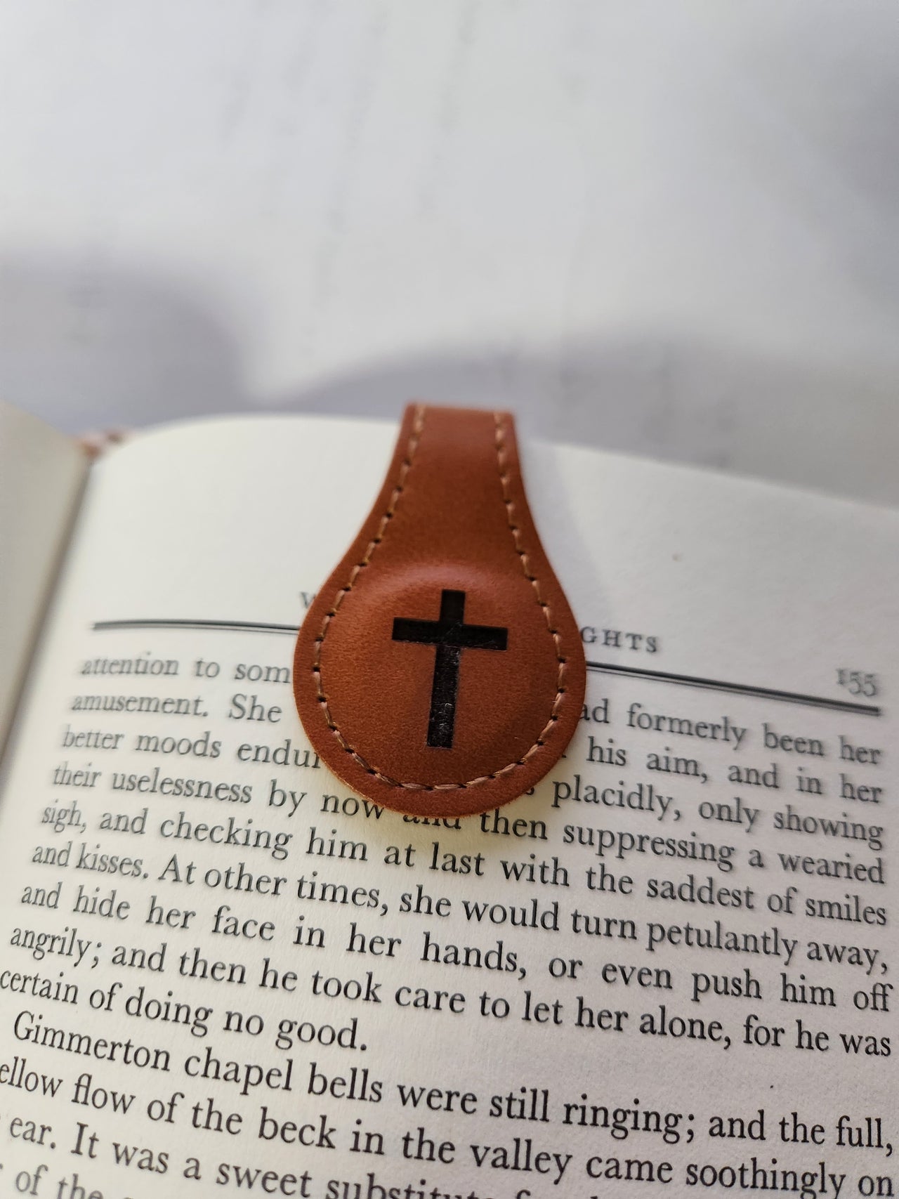 Custom Engraved Leatherette Magnetic Bookmark