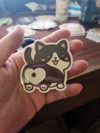 Thumbnail for Tuxedo Cat Booty Sticker – Funny Black and White Cat Butt Decal