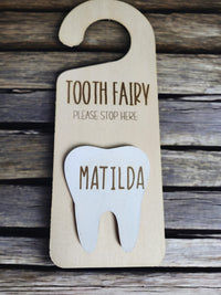 Thumbnail for Custom Tooth Fairy Door Hanger: Personalized, Magical, and Enchanting!