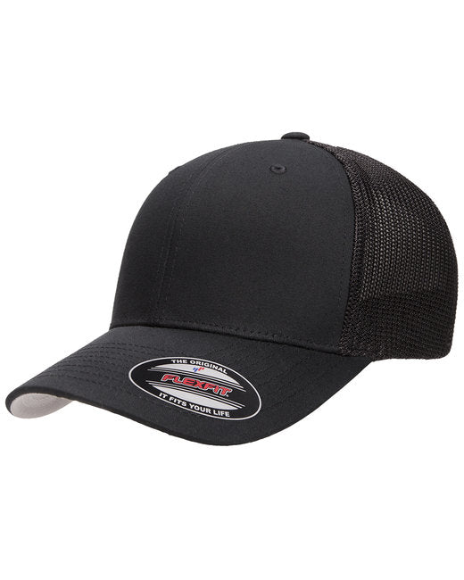 Find Em Hot Leave Em Wet Leather Patch Trucker Hat for Firefighters