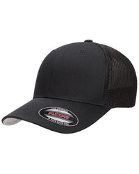 Thumbnail for All Faster Than Dialing 911 Ammunition & American Flag Leather Patch Trucker Hat