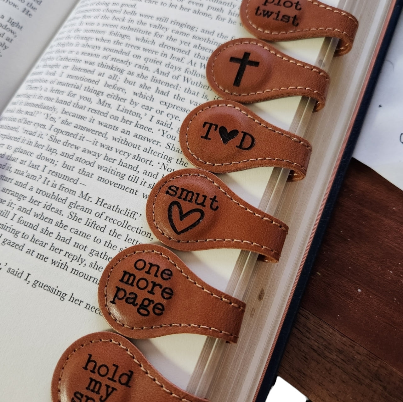 One More Page Magnetic Leather Bookmark