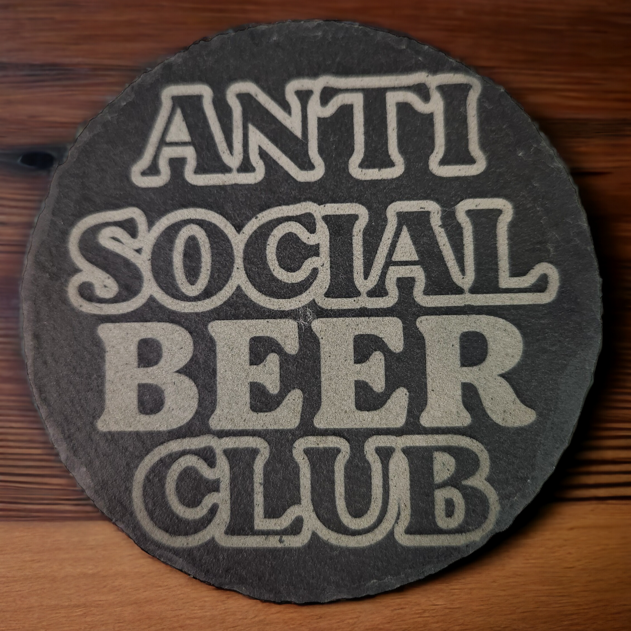 Anti-Social Beer Club Slate Coaster