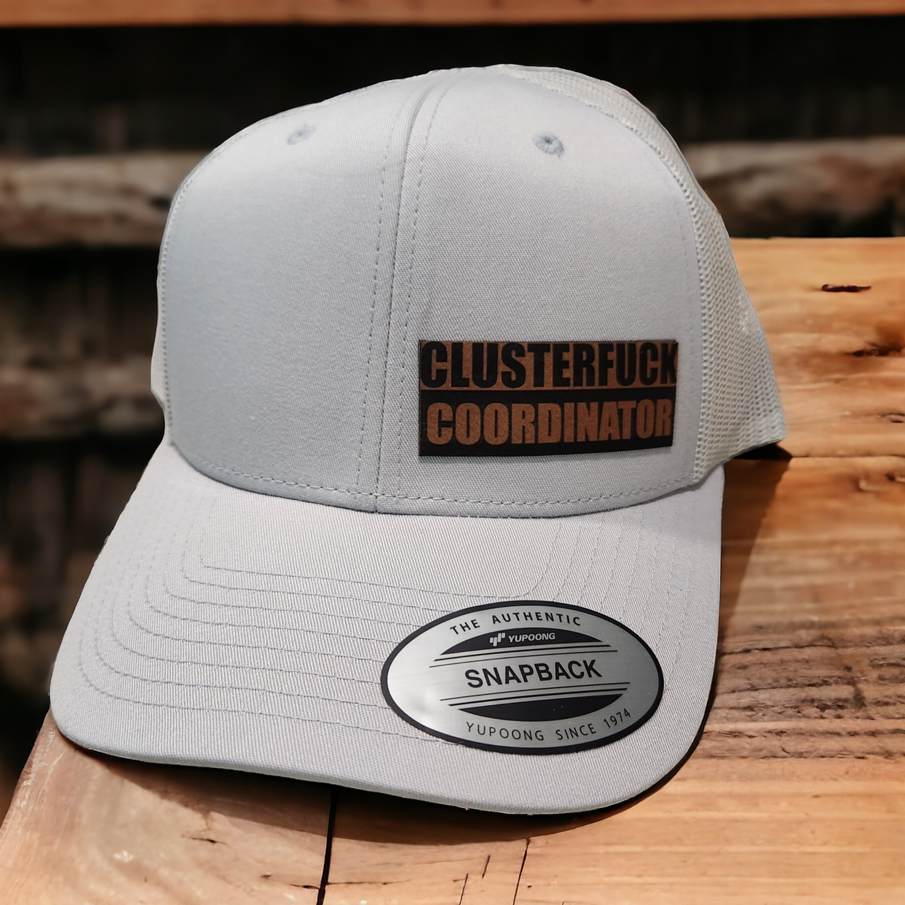Clusterfuck Coordinator Leather Patch Trucker Hat