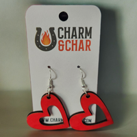 Thumbnail for red heart dangle earrings