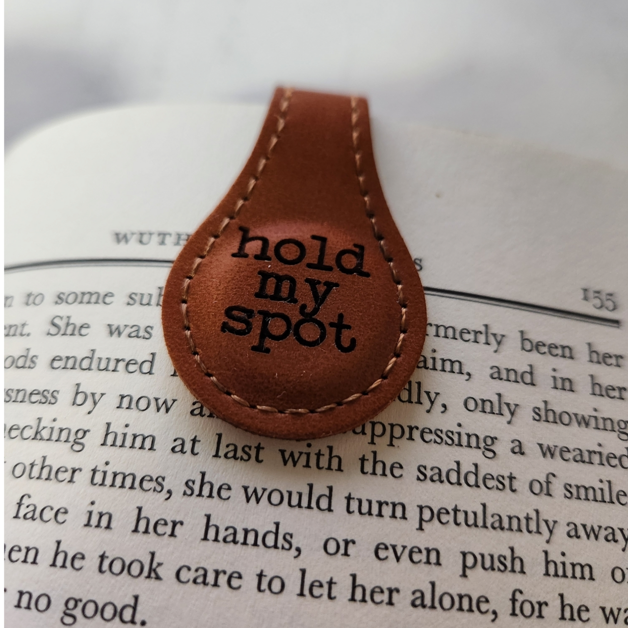 Custom Engraved Leatherette Magnetic Bookmark