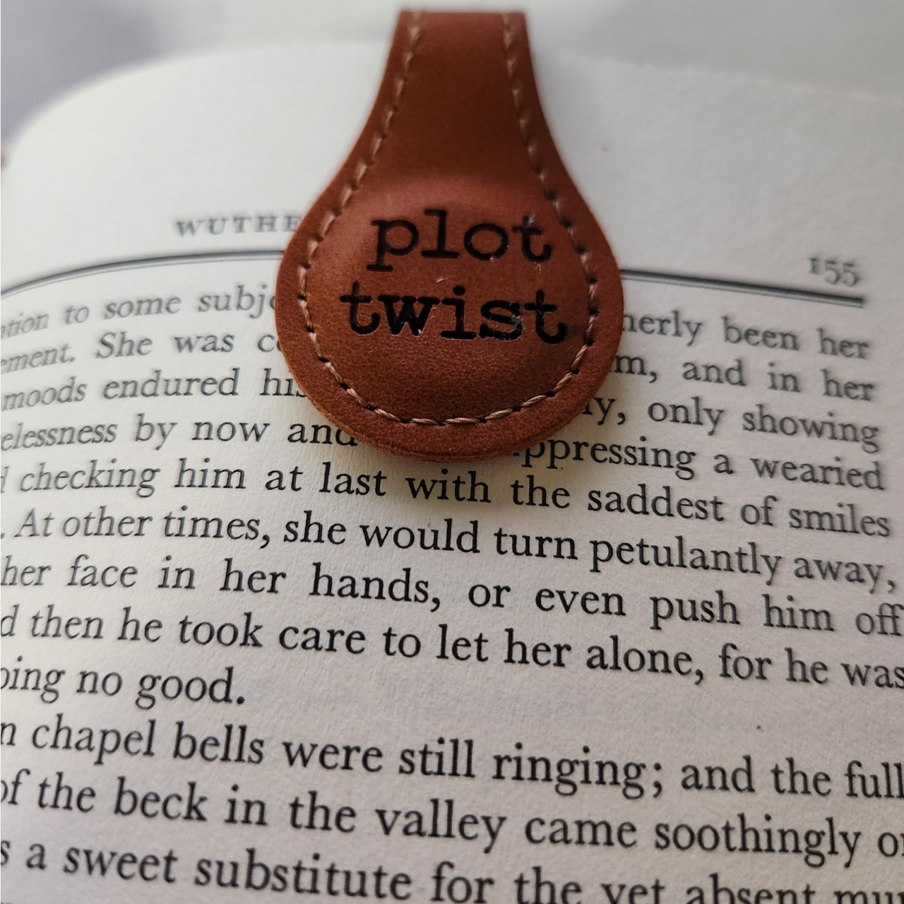 Custom Engraved Leatherette Magnetic Bookmark