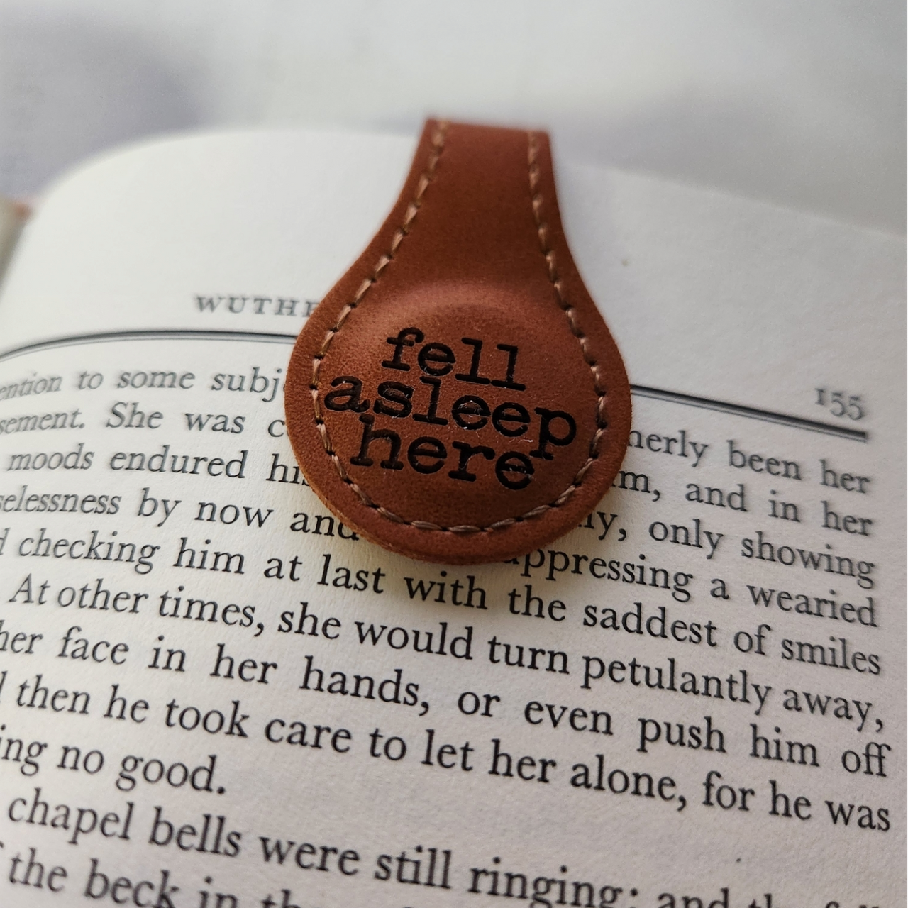 Custom Engraved Leatherette Magnetic Bookmark