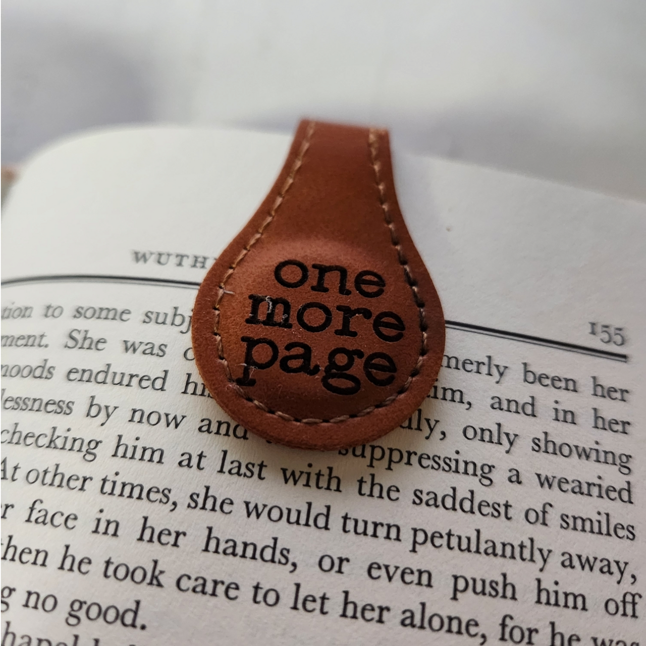 Custom Engraved Leatherette Magnetic Bookmark