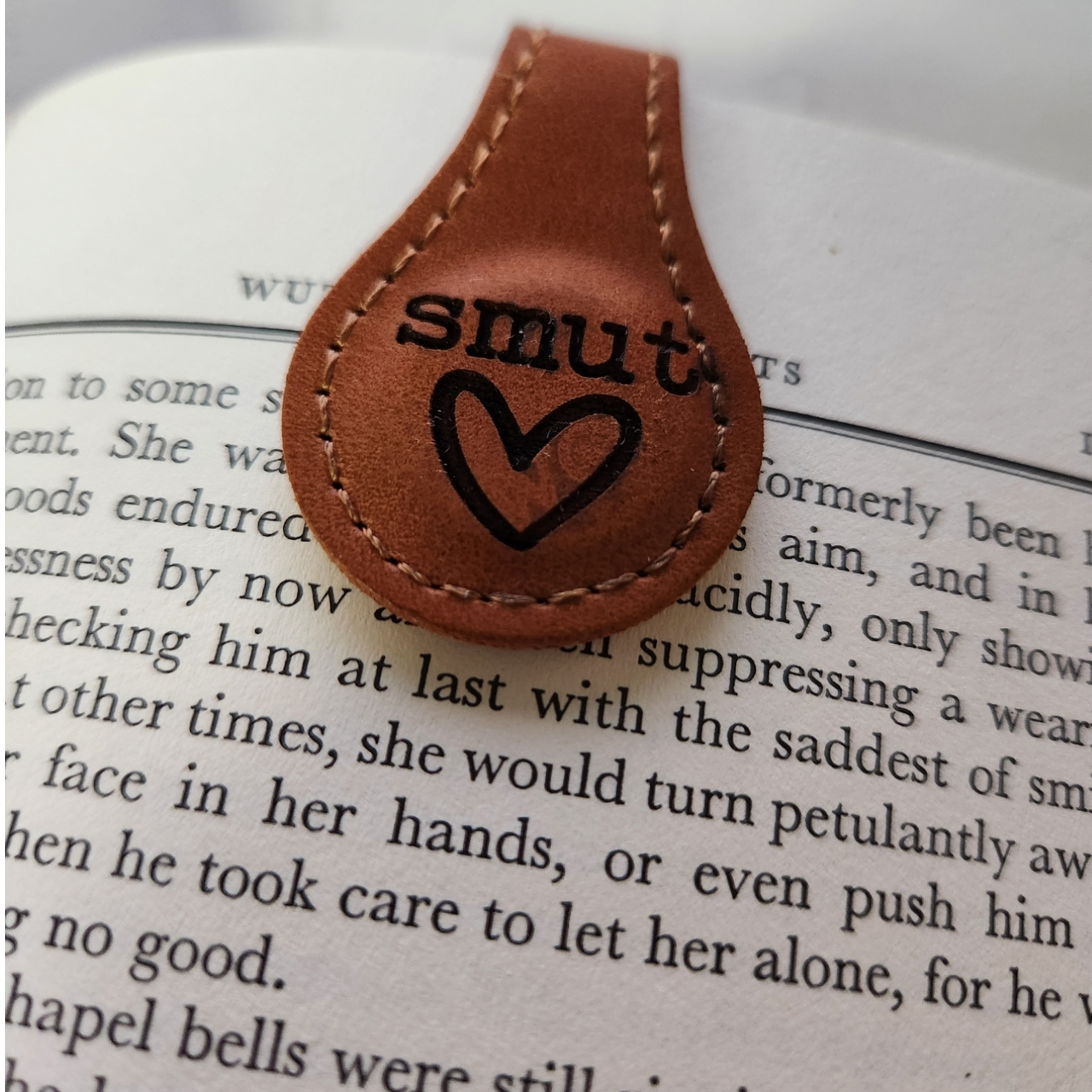 Custom Engraved Leatherette Magnetic Bookmark