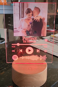 Thumbnail for Personalized Acrylic Night Light with Custom Engraving | Couple Song Edition