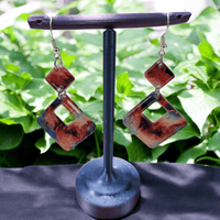 Thumbnail for Alcohol Ink Acrylic Dangle Earrings - Hand Designed Artistry - Dangle Earring - Charm and Char