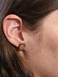 Thumbnail for Apple Basket Wood Stud Earrings - Autumn Fashion Earring - Stud Earring - Charm and Char