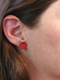 Thumbnail for Bell Pepper Wood Stud Earrings - Vegetable Fashion Earring - Stud Earring - Charm and Char