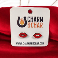 Thumbnail for Bold Red Lips Stud Earrings - Stud Earring - Charm and Char