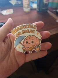 Thumbnail for Braincell on Break Sticker - Sticker - Charm and Char