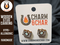 Thumbnail for Camera Wood Stud Earrings - Photographer Fashion Earring - Stud Earring - Charm and Char