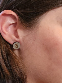 Thumbnail for Capricorn Wood Stud Earrings - Zodiac Fashion Earring - Stud Earring - Charm and Char